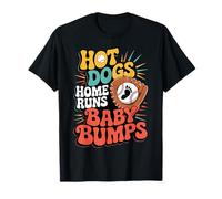 Baseball Pregnancy Shower Hot Dogs Home Runs Baby Bumps Camiseta