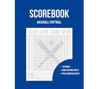 Baseball Scorebook: Softball or Baseball Scorekeeping Notebook with Pitch Counts. Large Print 8.5 x 11". Perfect gift for Coaches And Fans