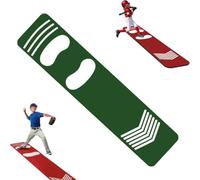 Baseball Sliding Mat,Batting Mat for Baseball and Softball Pitching Trainer,Training Non Slip Shock,with Footprint Guide,for Practice Softball Hitting Training Aid,for Indoor Outdoor Sports (Green)