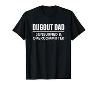 Baseball Softball Dugout Dad Sunburned and Overcommitted Camiseta