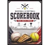 Baseball + Softball Scorebook for Player + Team Stats: 120 Pages for Roster + Game Tracking | "How To" Guide | Scoring Symbols | 8.5 X 11 Inches | Paperback