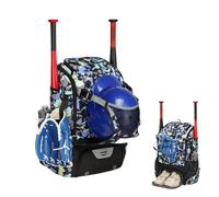 Baseball Sports Backpack, Lightweight Large Gear Bag, Shoe Compartment Bat Storage Pack with Breathable Multi Pocket Organization, Backpack with Compact Design, Durable Game Ready Carry Solution