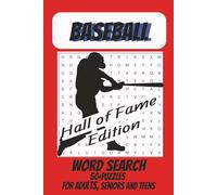 Baseball Word Search Puzzle Book: Word Searches with Easy to read Print about Baseball, Baseball Hall of Fame, Baseball Players and Baseball Terms for ... 6X9 inch 110 pages 50+ Puzzles... Great Gift