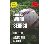 Baseball Word Search Puzzle Book: Word Searches with Easy to Read Print about Pitchers, Stadiums, Home Runs and More | 6x9 inches, 110 pages | 50+ Puzzles … Gift for Vacations, Holidays and Free Times