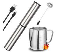 BASECENT - Espumador eléctrico de leche/café, espumador de mano recargable para latte, capuchino, bebida frappé, hot cho.