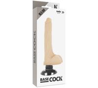 BASECOCK Vibrador Realista 2 en 1 Natural 18.5 cm - Versatilidad Y Realismo Para Una Experiencia Única - NATURAL