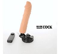 BASECOCK - VIBRADOR REALISTICO CONTROL REMOTO NATURAL 20 CM -O- 4 CM NEGRO