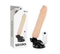 BASECOCK - VIBRADOR REALISTICO CONTROL REMOTO NATURAL 20 CM -O- 4 CM TALLA 1 NATURAL