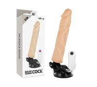 BASECOCK - VIBRADOR REALISTICO CONTROL REMOTO NATURAL 21 CM -O- 4 CM TALLA 1 NATURAL