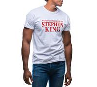 Based on The Novel by Stephen King Camiseta de Hombre Blanca Size XL