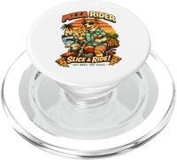 Basenji Comer Pizza en una Moto DIGOR PopSockets PopGrip para MagSafe
