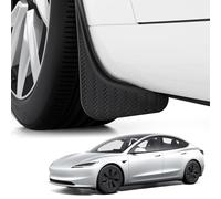 BASENOR Paragolpes de Barro para Tesla Model 3 Highland 2024-2026 (Diseño Exclusivo) [Sin Taladrar, Sin Cinta] [10 Veces Más Resistentes], Protector de Neumático Resistente a Todas las Estaciones