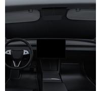 BASENOR Parasol para 2020-2026 Tesla Model Y 2017-2026 Model 3 Parasol Plegable para Parabrisas Delantero, Doble Capa, con Bloqueo de luz y Bolsa de Almacenamiento, Accesorios Tesla