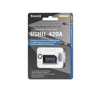 Baseqi - Adaptador microSD de Aluminio UHS-II para MacBook Pro 2021 M1 de 14 y 16 Pulgadas (Gris Espacial + Protector de Polvo HDMI)