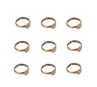 Bases ajustables de almohadilla del anillo de dedo de latónel color de bronce antiguosin plomosin cadmio y sin níquelAnillo: acerca 3 mm espesor17 mm de diámetro interiorbandeja redonda: 8 mm diámetro