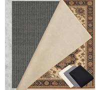 Bases Antideslizante 125 x 140 cm Multiusos de PVC, Lavable, Cortable, Reutilizable y sin Olores, Alfombra Antideslizante Multiusos Adecuado para Parqué O Baldosas, Negro