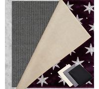 Bases Antideslizante 125 x 140 cm Multiusos de PVC, Lavable, Cortable, Reutilizable y sin Olores, Malla Protección para Alfombras Adecuado para Parqué O Baldosas, Negro