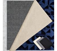 Bases Antideslizante 125 x 140 cm Multiusos de PVC, Lavable, Cortable, Reutilizable y sin Olores, Malla Antideslizante Alfombra Adecuado para Parqué O Baldosas, Negro