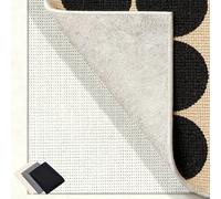 Bases Antideslizante 205 x 290 cm Multiusos de PVC, Lavable, Cortable, Reutilizable y sin Olores, Red Antideslizante para Alfombras Adecuado para Parqué O Baldosas, Blanco