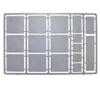 Bases cuadradas de plástico de 40 mm (9 bases) para miniaturas de mesa