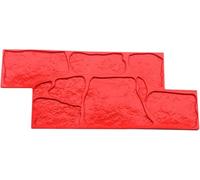 Bases de hormigón con Piedra Natural, Bases con Textura de ladrillo Antiguo, moldes de Cemento para proyectos de Bricolaje, Bases de Bloques de hormigón (Pared 11)