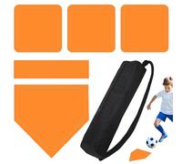 Bases de Kickball | 5 Piezas Bases de Goma Impermeables de Entrenamiento,Equipo Impermeable con Placa de Lanzamiento y Bolsa de Almacenamiento para Exteriores
