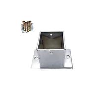 Bases de poste cuadrado de acero inoxidable 304 con pernos en soportes de anclaje para vallas, cubiertas, barandillas, 61 x 61 mm, soporte de montaje para aplicaciones al aire libre