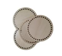 Bases para cestas portabranquias 20 piezas de base inferior for cesta ganchillo madera, for posavasos, tapa/tapa redonda for(Color 1,10CM)