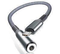 Basesailor Adaptador Tipo C a Jack 3.5mm para iPhone 17 17e 16 Air,Convertidor Auxiliar USB C 3.5mm Hembra Auriculares DAC Audio para Apple 15 Pro MAX,Mac,iPad Mini,Samsung Galaxy S22 S23 S24 S25 S26