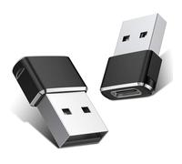 Basesailor Adaptador USB a USB C 2-Pack,USB C Hembra a USB Macho Convertidor Cable Cargador Tipo A para iPhone 16 15 14 13 Pro Max,iPad 10 Air 4 5 Mini 6 7,Samsung Galaxy S24 S23 S22 FE Plus Ultra,A55