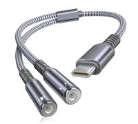 Basesailor Adaptador USB C a Jack 3.5mm,C a Doble Aux Splitter Auriculares