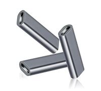 Basesailor Adaptador USB C Hembra a Hembra 3 Piezas,Acoplador USB C 3.1 10 GBps 100 W Tipo C Conector de extensión Compatible con Thunderbolt 4 3 para iPhone 16 15 Pro Max,MacBook,portátil,teléfono