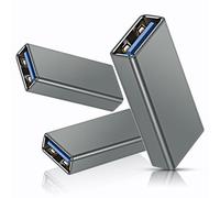 Basesailor Adaptador USB Hembra a Hembra 3-Pack,USB 3.0 Hembra a Tipo A Hembra 3.0 Acoplador Convertidor Cable para Conectar Dos USB Macho Cable,Conector Extensión