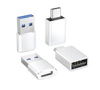Basesailor Adaptadores USB C 4Pack,Adaptador USB C a USB 3.0 OTG,Thunderbolt 4 Conversor Cable Cargador Compatible para iPhone 17 17e 16 15 14 13,Mac,Samsung Galaxy A42,A52 A53 A54 S24 S25 S26 Ultra