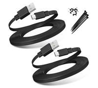 Basesailor Cable Alimentacion Micro USB 3M 2-pack,Cable Micro USB Plano