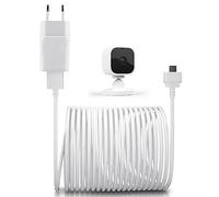 Basesailor Cable Carga Blink de 15 Pies con Adaptador de Pared No es para Blink Mini 2,Ladrillo de Carga Cable Extensión Carga Micro USB,Fuente de Alimentación Larga Impermeable para Cámara Seguridad