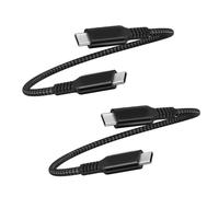 Basesailor Cable Corto USB C a USB C 60W 0,5M 2 Piezas Trenzado Carga PD