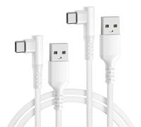Basesailor Cable de Carga para Samsung S26 S25 Plus Ultra 2M 2Pack,Cable USB a USB C de Carga Rápida en Ángulo Recto para iPhone 17 16 e 15 Max,MacBook Pro 2024 2023 ipad Air,Galaxy A56 55,Z Flip Fold