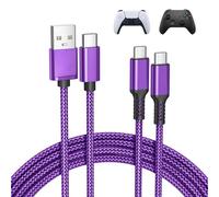 Basesailor Cable de carga USB tipo C para PS5 Controller USB a USB C Cord 1M 2Pack para XBox Series X|S Core,Elite Series 2,para Nintendo Switch 2/OLED/Lite,PlayStation 5 DualSense,PS5 Pro Controller