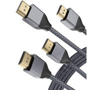 Basesailor Cable HDMI 8K 60Hz 3M 2Pack,48Gbps 7680P Cable HDMI 2.1 Ultra Alta Velocidad para Samsung QLED,Apple TV,Playstation,PS4,PS5,Xbox Series X/S,HDMI 2.0 4K 120Hz,eARC 2.2 2.3