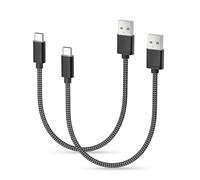 Basesailor Cable USB C 0.3M/2Pack,Cable Cargador Carga Rápida Tipo C para iPhone 16 15,MacBook,iPad Pro 10 Mini 6 7,Air 4 5,Galaxy Z Fold Flip 4 5,S21 S22 S23 S24 Ultra,A32 A33,A53,A54,A53,Tab 8 S9