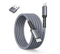 Basesailor Cable USB C a Lightning 2M con Adaptador USB A | Cable Tipo C Cargador Carga Rápida PD para iPhone 14 Mini Pro Max,2020,SE,I12,I13 Phone,Airpods,iPad 8 9 Generation