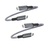Basesailor Cable USB C a USB C 100W 0.3M 2Pack,Cable Cargador Carga Rápida PD Largo para iPhone 17 16 15,Mac,Air,iPad Pro 10 11 12.9,Air 5 Mini 6 7,Samsung Galaxy S24 S23 S22 S21 Ultra,Z Flip Fold 4 5