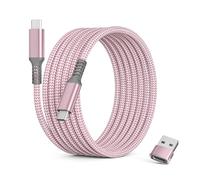 Basesailor Cable USB C a USB C 100W 2M con Adaptador,Cable Cargador Carga Rápida PD Largo para iPhone 16 15,MacBook,iPad Pro,Air 4 5 Mini 6 7,Galaxy S23 S24 Ultra,Z Fold Flip 5,Google Pixel,Steam Deck