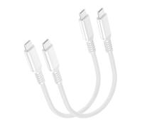 Basesailor Cable USB C a USB C 60W Corto para iPhone 18 17 16,0.3M 2Pack | Cable Tipo C para coche,MacBook Pro,iPad Air/mini 8,iPhone Duo 15 Pro Max Plus,AirPods 5 4,Galaxy S26 S25 S24 S23,Pixel 9 10