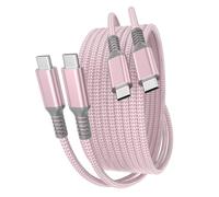Basesailor Cable USB C a USB C 60W para iPhone Duo 18 17 Pro Max,1M 2Pack | Cable de carga rápida para coche,iPhone 16 15 Plus,MacBook Pro/Air,iPad mini,Samsung Galaxy S26 S25 S24 S23,A56 A55 A54,Pixel