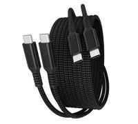 Basesailor Cable USB C a USB C 60W para iPhone Duo 18 17 Pro Max,3M 2Pack | Cable de carga rápida Tipo C para Apple 17e 16 15 Plus,AirPods Max 5 4,Samsung Galaxy S26 S25 S24 S23 S22,A56 A55 A54,Z Fold