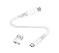 Basesailor Cable USB Tipo C a C 100W 0.3M con Adaptador,Cable Cargador Carga Rápida PD para iPhone 16 15,MacBook,iPad Pro 10 11 Mini 6 7,Air 4 5,Samsung Galaxy S22 S23 S24,Z Flip Fold 4 5,Steam Deck