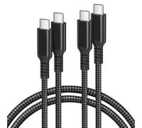 Basesailor Cable USB Tipo C a C 100W 3M 2Pack,Cable Cargador Carga Rápida PD para iPhone 17 16 15 Max,MacBook,iPad Pro,Air 4 Mini 6 7,Samsung Galaxy S22 S23 S24 S25 Ultra,Z Flip Fold,Google Pixel 7 8