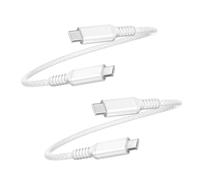 Basesailor Cable USB Tipo C a C 60W 0.3M 2Pack Cargador Corto de Carga